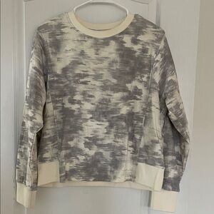 Athleta Gray and Cream Sweatshirt - like new